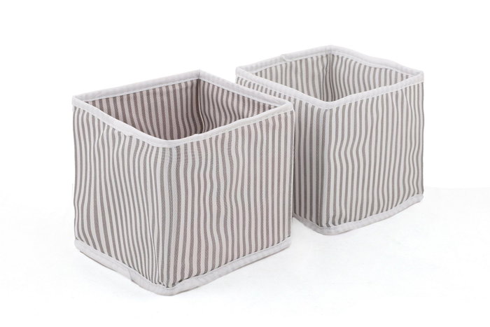 Hermia D2 Set Organizador Gris y Blanco de Tejido, 4 Piezas para el Hogar, Duradero y Elegante